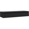 Mexen Rivel meuble de salle de bains sous lavabo 140 cm avec plateau, 1 tiroir, rainuré, noir mat - 91A20-14023-1-BFC71