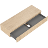Mexen Rivel meuble de salle de bains sous vasque 140 cm avec plateau, 1 tiroir, rainuré, chêne - 91A20-14023-1-BFC81