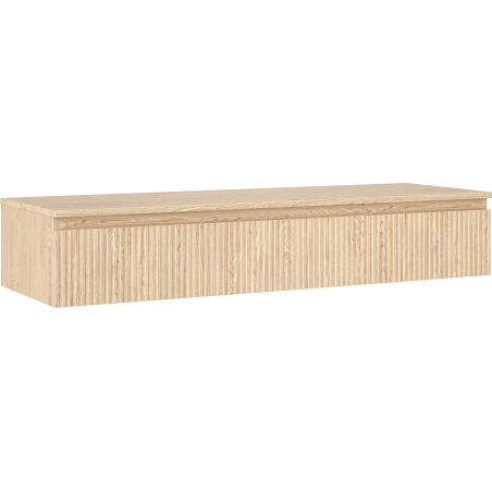 Mexen Rivel meuble de salle de bain sous vasque 140 cm avec plateau, 1 tiroir, rainuré, chêne - 91A20-14023-1-BFC81