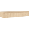 Mexen Rivel meuble de salle de bains sous vasque 140 cm avec plateau, 1 tiroir, rainuré, chêne - 91A20-14023-1-BFC81