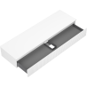 Mexen Rivel meuble de salle de bain sous-vasque 160 cm avec plateau, 1 tiroir, rainuré, blanc mat - 91A20-16023-1-BFC01