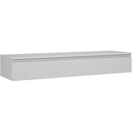 Mexen Rivel meuble de salle de bain pour lavabo 160 cm avec plan, 1 tiroir, rainuré, gris mat - 91A20-16023-1-BFC62