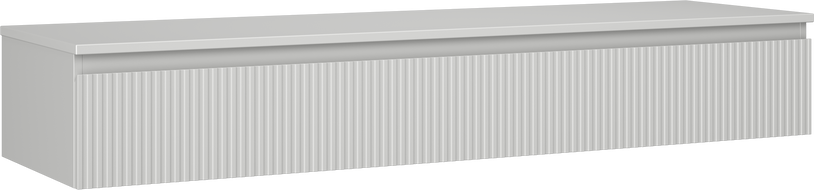 Mexen Rivel meuble de salle de bain sous-vasque 160 cm avec plateau, 1 tiroir, rainuré, gris mat - 91A20-16023-1-BFC62