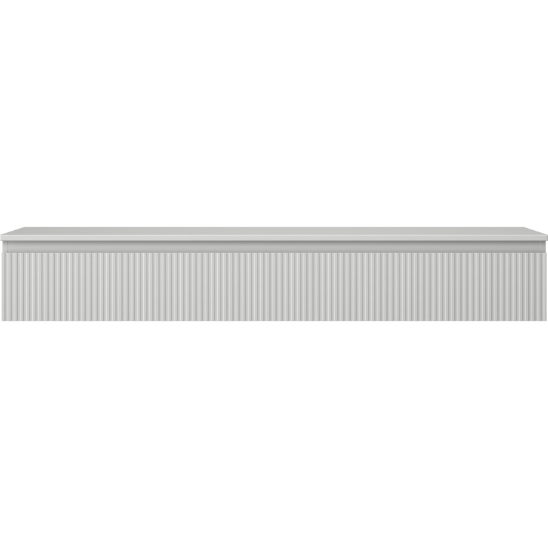 Mexen Rivel meuble de salle de bain sous vasque 160 cm avec plateau, 1 tiroir, rainuré, gris mat - 91A20-16023-1-BFC62