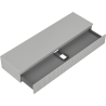 Mexen Rivel meuble de salle de bain sous-vasque 160 cm avec plateau, 1 tiroir, rainuré, gris mat - 91A20-16023-1-BFC62