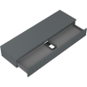 Mexen Rivel meuble de salle de bain sous lavabo 160 cm avec plateau, 1 tiroir, rainuré, graphite mat - 91A20-16023-1-BFC66