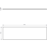 Mexen Rivel armoire de salle de bain sous-vasque 160 cm avec plateau, 1 tiroir, cannelée, noire mate - 91A20-16023-1-BFC71