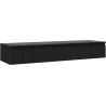 Mexen Rivel armoire de salle de bain sous-vasque 160 cm avec plateau, 1 tiroir, cannelée, noire mate - 91A20-16023-1-BFC71