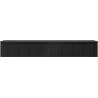 Mexen Rivel meuble de salle de bain sous lavabo 160 cm avec plateau, 1 tiroir, rainuré, noir mat - 91A20-16023-1-BFC71