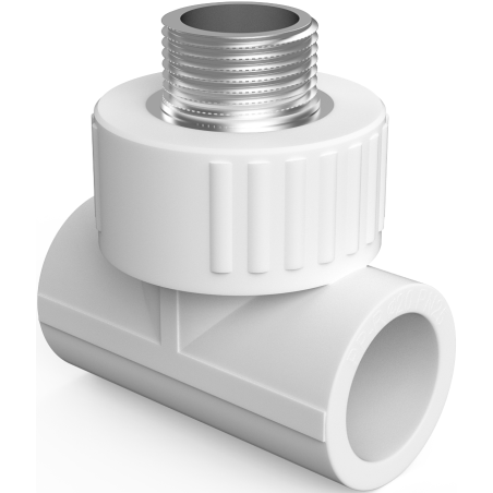 Mexen PPR té en polypropylène à souder pour tuyaux 63 x 2 Mâle x 63 - W97333-6320M20-00