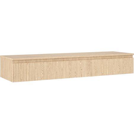 Mexen Rivel meuble de salle de bain sous lavabo 160 cm avec plateau, 1 tiroir, nervuré, chêne - 91A20-16023-1-BFC81
