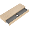 Mexen Rivel meuble de salle de bain sous-lavabo 160 cm avec plan, 1 tiroir, rainuré, chêne - 91A20-16023-1-BFC81