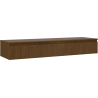 Mexen Rivel armoire de salle de bain sous lavabo 160 cm avec plateau, 1 tiroir, rainuré, noyer - 91A20-16023-1-BFC86