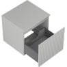 Mexen Rivel meuble de salle de bain sous lavabo 50 cm avec plateau, 1 tiroir, rainuré, gris mat - 91A20-05047-1-BFC62