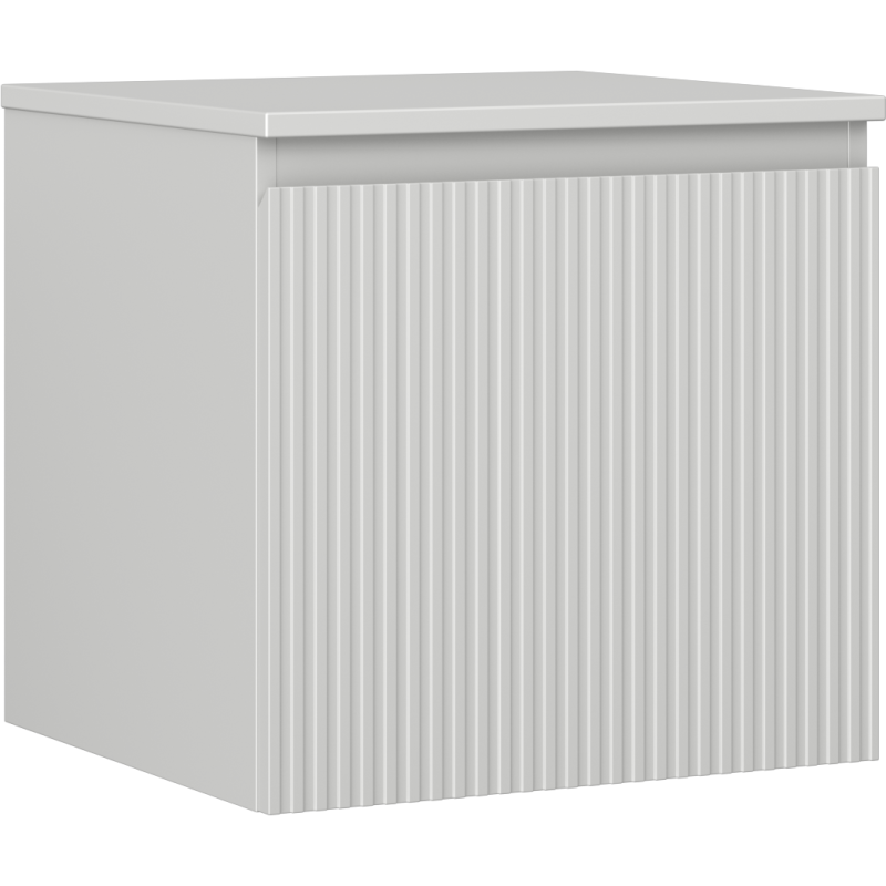 Mexen Rivel meuble de salle de bain sous lavabo 50 cm avec plateau, 1 tiroir, rainuré, gris mat - 91A20-05047-1-BFC62