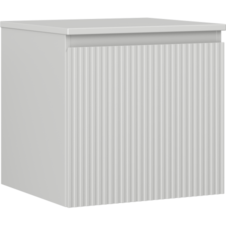 Mexen Rivel meuble de salle de bain sous-vasque 50 cm avec plateau, 1 tiroir, rainuré, gris mat - 91A20-05047-1-BFC62