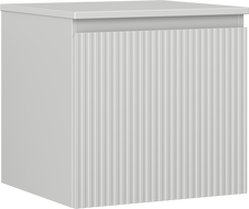 Mexen Rivel meuble de salle de bain sous-vasque 50 cm avec plateau, 1 tiroir, rainuré, gris mat - 91A20-05047-1-BFC62