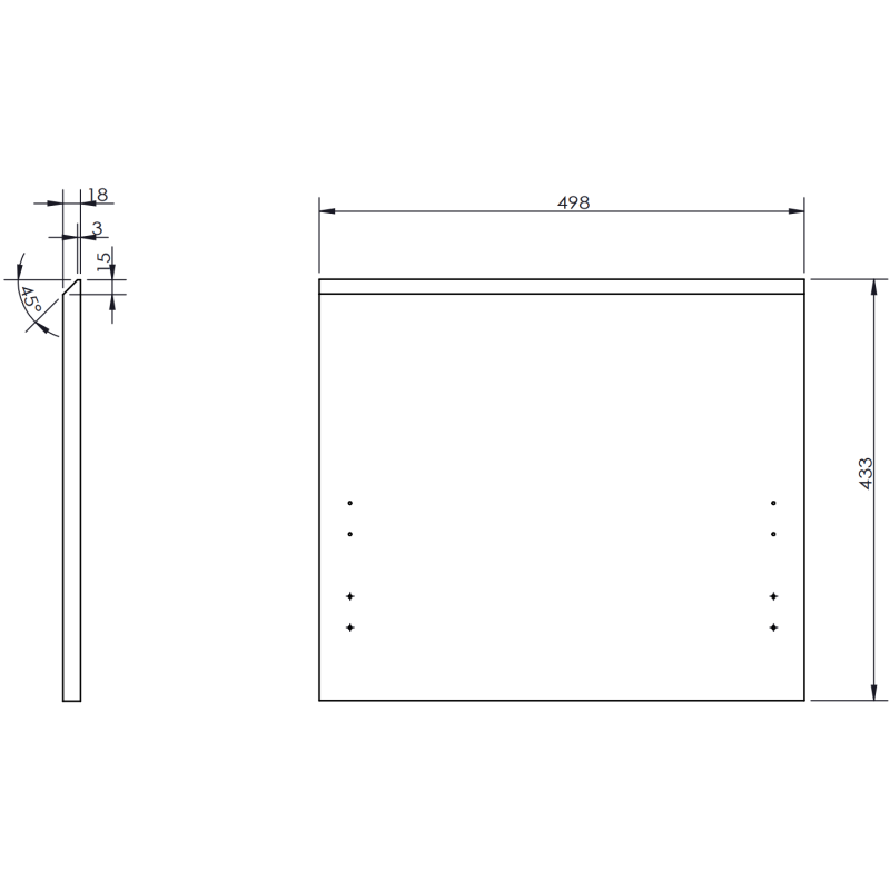 Mexen Rivel meuble de salle de bain sous-lavabo 50 cm avec plateau, 1 tiroir, rainuré, graphite mat - 91A20-05047-1-BFC66