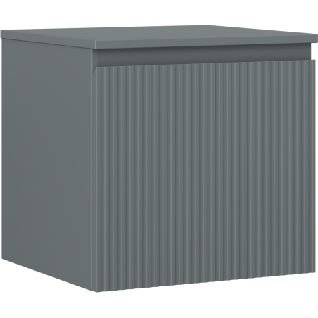 Mexen Rivel meuble de salle de bain sous lavabo 50 cm avec plateau, 1 tiroir, rainuré, graphite mat - 91A20-05047-1-BFC66
