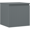Mexen Rivel meuble de salle de bain sous lavabo 50 cm avec plateau, 1 tiroir, rainuré, graphite mat - 91A20-05047-1-BFC66