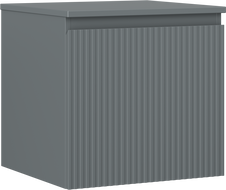 Mexen Rivel meuble de salle de bain sous lavabo 50 cm avec plateau, 1 tiroir, rainuré, graphite mat - 91A20-05047-1-BFC66