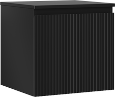 Mexen Rivel armoire de salle de bain sous lavabo 50 cm avec plateau, 1 tiroir, rainuré, noir mat - 91A20-05047-1-BFC71