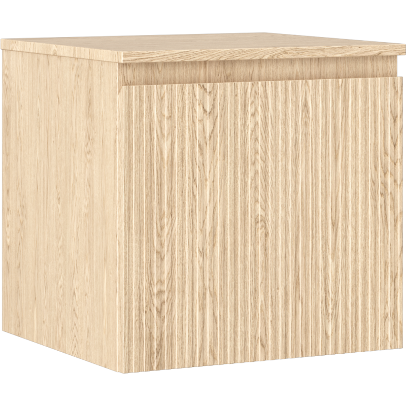 Mexen Rivel meuble de salle de bain sous lavabo 50 cm avec plateau, 1 tiroir, rainuré, chêne - 91A20-05047-1-BFC81