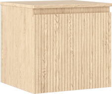 Mexen Rivel meuble sous-lavabo 50 cm avec plateau, 1 tiroir, rainuré, chêne - 91A20-05047-1-BFC81