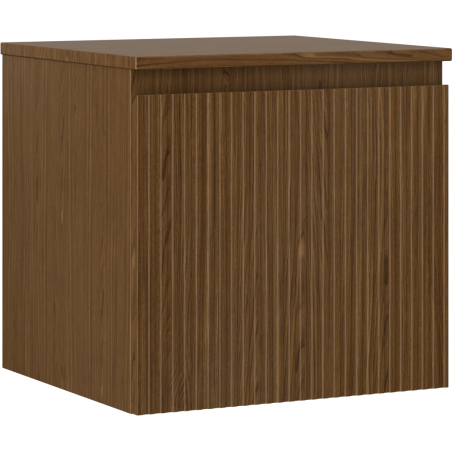 Mexen Rivel meuble de salle de bains sous-vasque 50 cm avec plateau, 1 tiroir, rainuré, noyer - 91A20-05047-1-BFC86