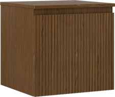 Mexen Rivel meuble de salle de bain sous lavabo 50 cm avec plateau, 1 tiroir, rainuré, noyer - 91A20-05047-1-BFC86