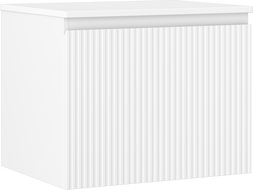 Mexen Rivel meuble de salle de bain sous-lavabo 60 cm avec plateau, 1 tiroir, rainuré, blanc mat - 91A20-06047-1-BFC01