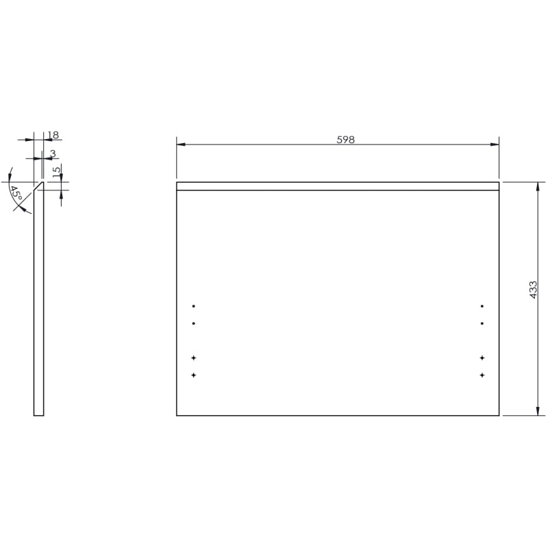 Mexen Rivel armoire de salle de bain sous-lavabo 60 cm avec plateau, 1 tiroir, rainurée, blanc mat - 91A20-06047-1-BFC01