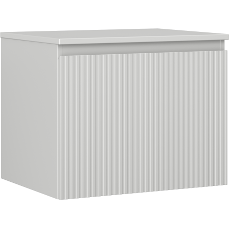Mexen Rivel meuble de salle de bain sous vasque 60 cm avec plateau, 1 tiroir, rainuré, gris mat - 91A20-06047-1-BFC62