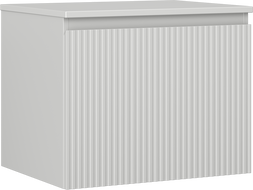 Mexen Rivel meuble de salle de bain sous vasque 60 cm avec plateau, 1 tiroir, rainuré, gris mat - 91A20-06047-1-BFC62