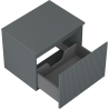 Mexen Rivel meuble de salle de bain sous lavabo 60 cm avec plateau, 1 tiroir, rainuré, graphite mat - 91A20-06047-1-BFC66