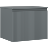 Mexen Rivel armoire de salle de bain sous-lavabo 60 cm avec plateau, 1 tiroir, rainurée, graphite mat - 91A20-06047-1-BFC66