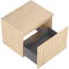 Mexen Rivel meuble de salle de bain sous lavabo 60 cm avec plateau, 1 tiroir, rainuré, chêne - 91A20-06047-1-BFC81