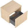 Mexen Rivel meuble de salle de bain sous-vasque 60 cm avec plateau, 1 tiroir, rainuré, chêne - 91A20-06047-1-BFC81