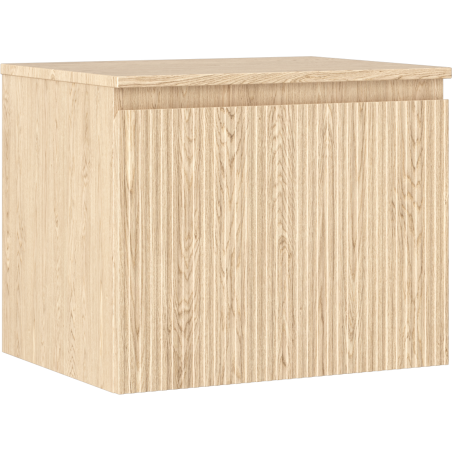 Mexen Rivel meuble de salle de bain sous lavabo 60 cm avec plateau, 1 tiroir, rainuré, chêne - 91A20-06047-1-BFC81