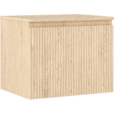 Mexen Rivel meuble de salle de bain sous-vasque 60 cm avec plateau, 1 tiroir, rainuré, chêne - 91A20-06047-1-BFC81