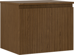 Mexen Rivel armoire de salle de bain sous lavabo 60 cm avec plateau, 1 tiroir, rainurée, noyer - 91A20-06047-1-BFC86