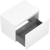 Mexen Rivel meuble de salle de bain sous-vasque 70 cm avec plateau, 1 tiroir, rainuré, blanc mat - 91A20-07047-1-BFC01