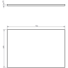 Mexen Rivel meuble de salle de bains sous lavabo 70 cm avec plateau, 1 tiroir, rainuré, blanc mat - 91A20-07047-1-BFC01