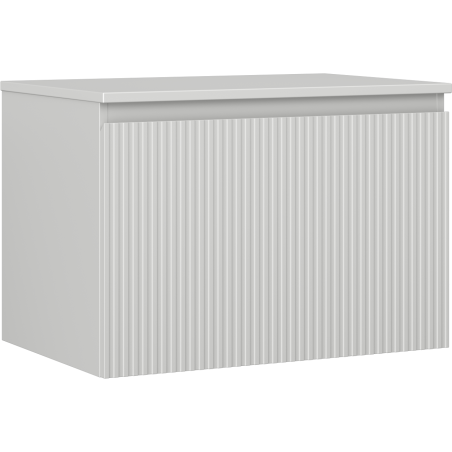 Mexen Rivel meuble de salle de bain sous-lavabo 70 cm avec plateau, 1 tiroir, rainuré, gris mat - 91A20-07047-1-BFC62