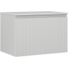 Mexen Rivel armoire de salle de bain sous lavabo 70 cm avec plateau, 1 tiroir, cannelé, gris mat - 91A20-07047-1-BFC62