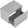 Mexen Rivel armoire de salle de bain sous lavabo 70 cm avec plateau, 1 tiroir, cannelé, gris mat - 91A20-07047-1-BFC62