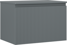 Mexen Rivel armoire de salle de bain sous-lavabo 70 cm avec plateau, 1 tiroir, rainuré, graphite mat - 91A20-07047-1-BFC66