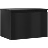 Mexen Rivel meuble sous-lavabo 70 cm avec plateau, 1 tiroir, rainuré, noir mat - 91A20-07047-1-BFC71