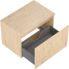 Mexen Rivel meuble de salle de bain sous lavabo 70 cm avec plateau, 1 tiroir, rainuré, chêne - 91A20-07047-1-BFC81