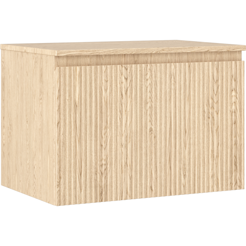 Mexen Rivel meuble de salle de bain sous-vasque 70 cm avec plateau, 1 tiroir, rainuré, chêne - 91A20-07047-1-BFC81